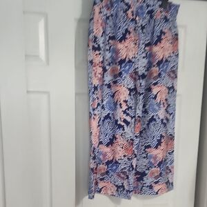 Floral Blue and Pink Women's Skirt